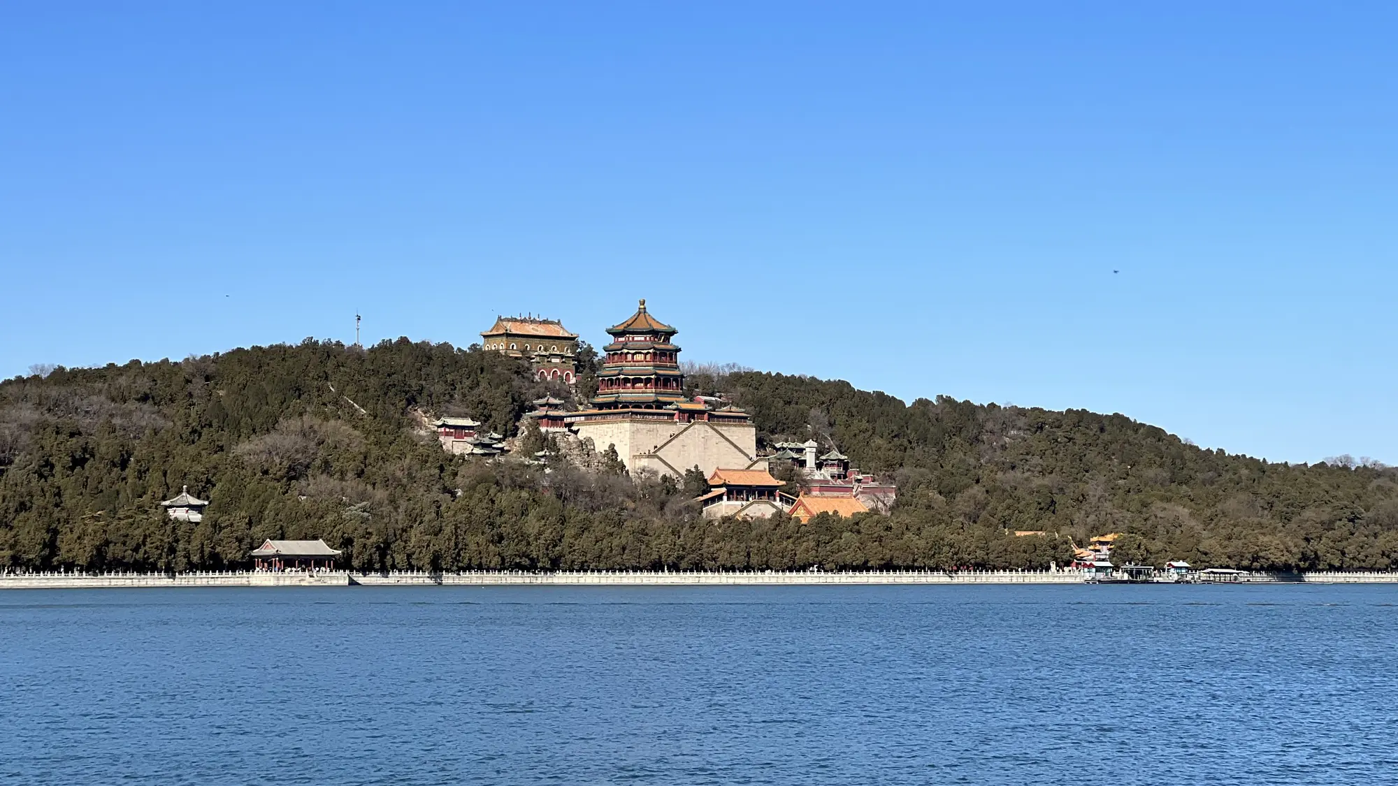 The Summer Palace and Tower of Buddhist Incense across Kunming Lake